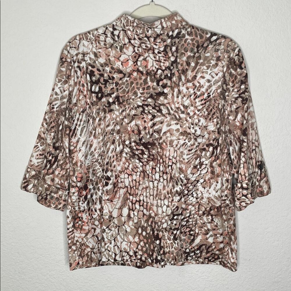 Chico's Multicolor Patterned Button-Down Shirt Wo… - image 4